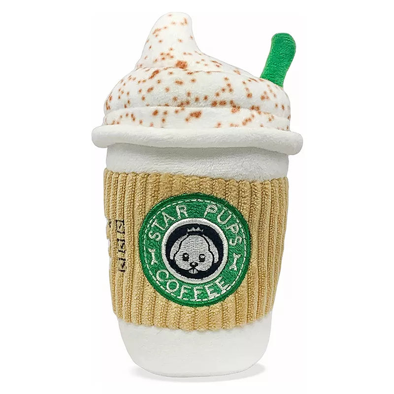 Coffee Cup Dog Plush Toy