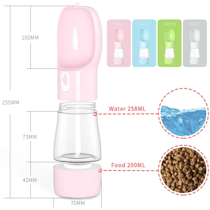 Portable Pet water and food bottle