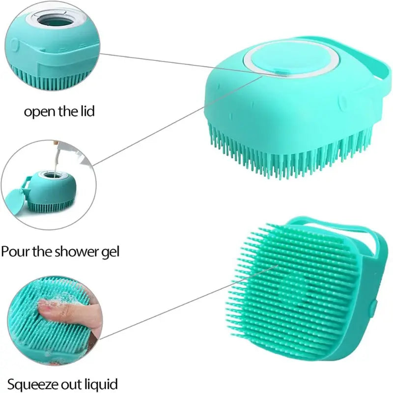 Pet Bath Brush Scrubber