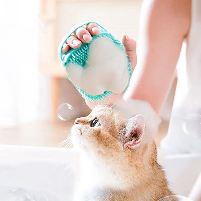 Pet Bath Brush Scrubber